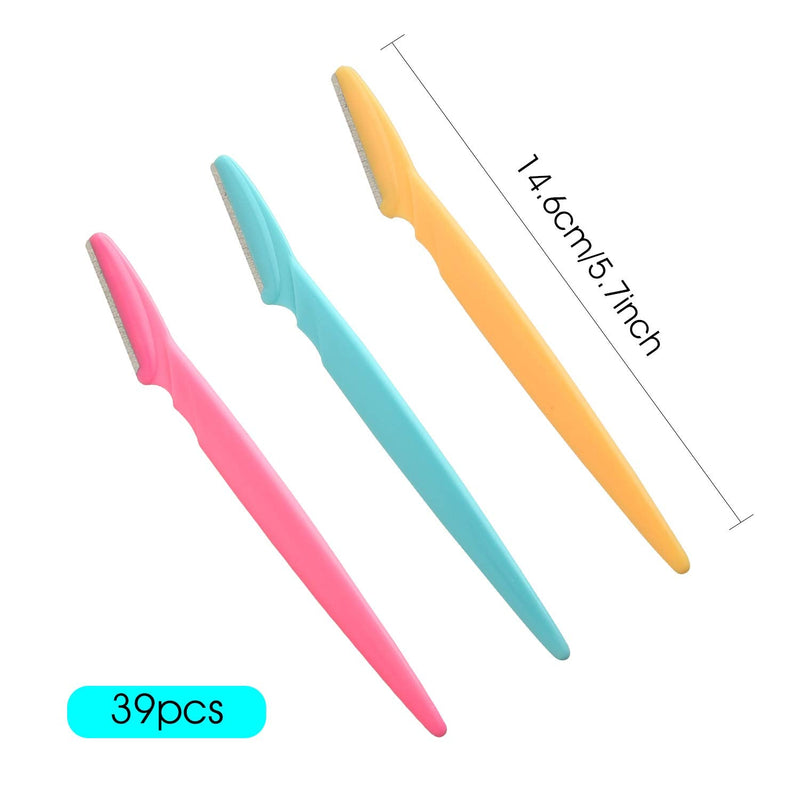 [Australia] - FEPITO 39 Piece Eyebrow Razor Razor Trimmer for Women and Men Facial Hair Remover Multi-Purpose Exfoliating Face Razor 1 Piece (Pack of 39) 