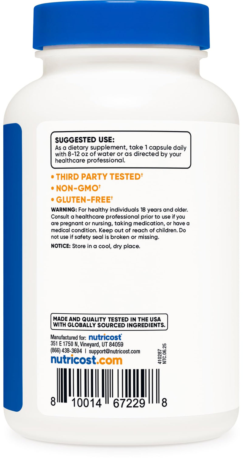 [Australia] - Nutricost Gotu Kola 500 MG, 180 Capsules - Vegetarian Capsules, Gluten Free, Non-GMO 