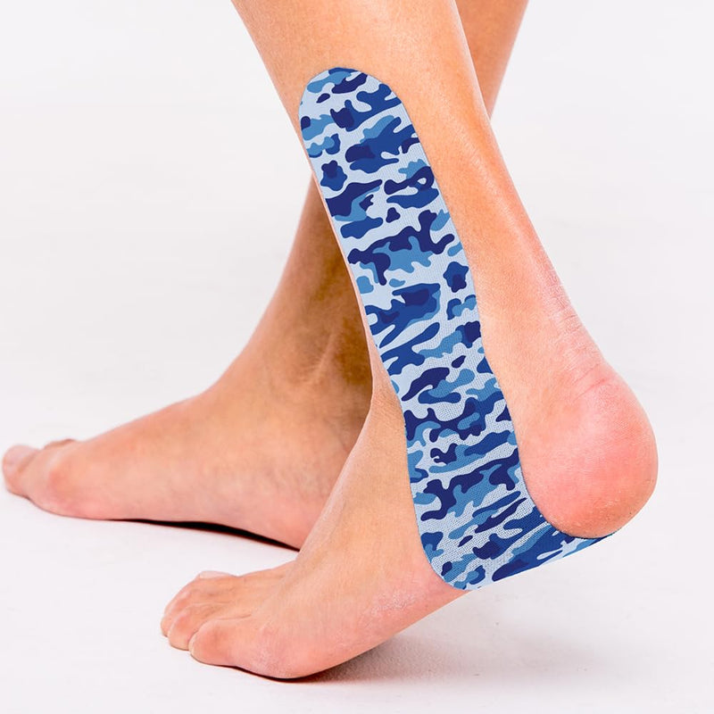 CureTape Art | Kinesiology Tape for Body Pain | Elastic Therapeutic | Waterproof Athletic | Long-Lasting Medical K (Army Blue) Army Blue