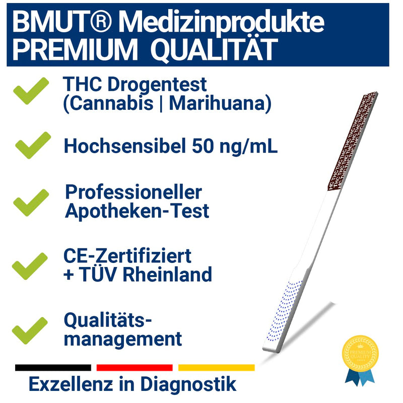 [Australia] - 2x THC drug test with 50 ng/mL - cannabis - marijuana - hashish, THC urine test, test strips, high sensitivity, rapid drug test (pharmacy quality) 2 