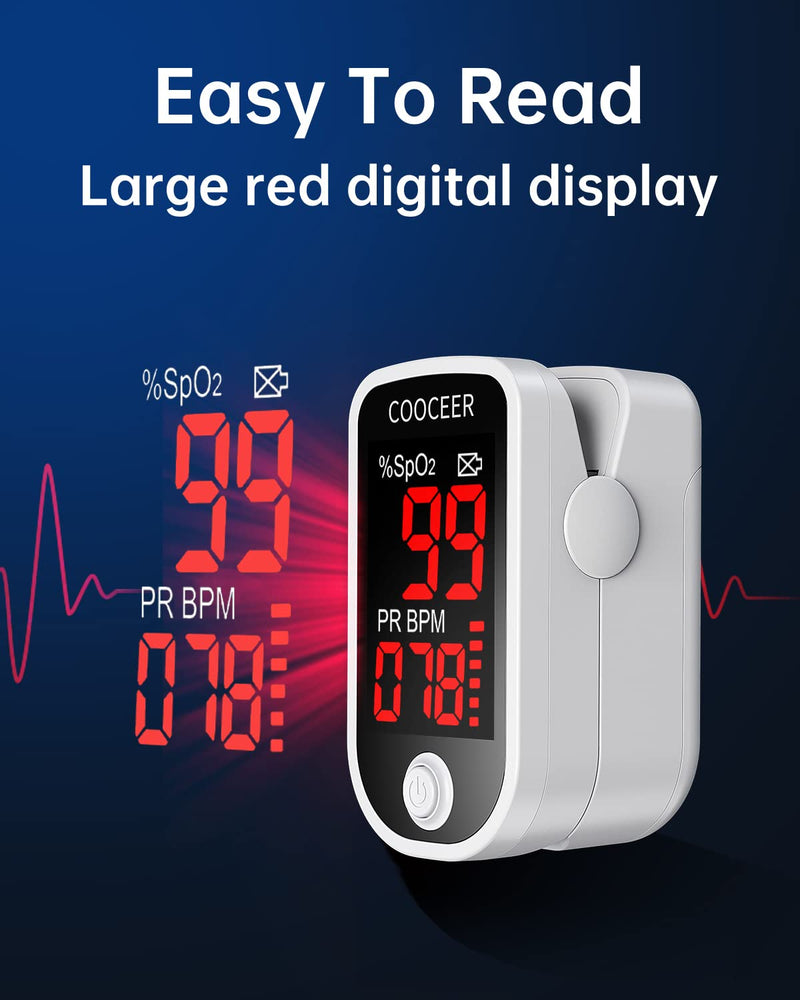 Pulse Oximeter Fingertip for Home Use: FSA Eligible Oxygen Monitor - Enhanced Spo2 Blood Oxygen Monitor with Bold Dual Direction Readings - Wide Applicable o2 pulse oximeter finger for ages 3-80