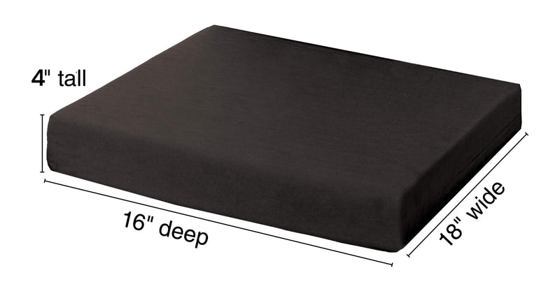 [Australia] - Essential Medical Supply Rehab 1 Foam Cushion - Extra Thick Seat Cushion for Office Chair, Wheelchair, and Car - Provides Additional Support and Pain Relief for Seniors - 18" x 16" x 4" 18x16x4 Inch (Pack of 1) 