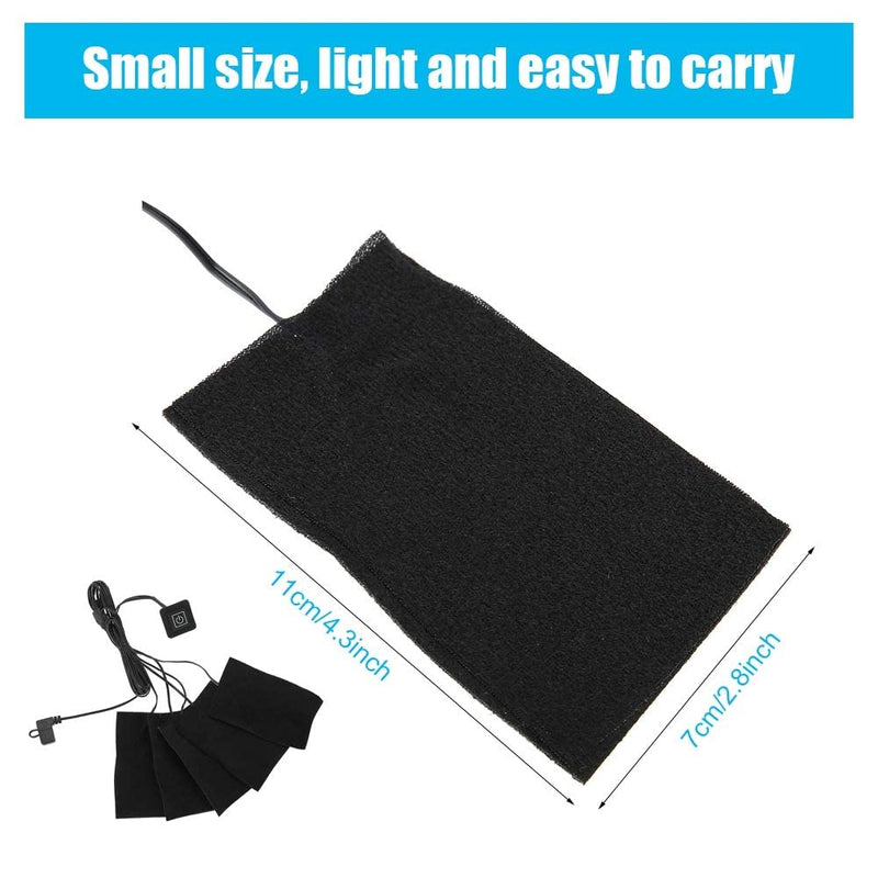 [Australia] - USB Electric Cloth Heater, Five Portable Waterproof Foldable Heating Pads Adjustable Temperature Heating Element Warmer Tool 
