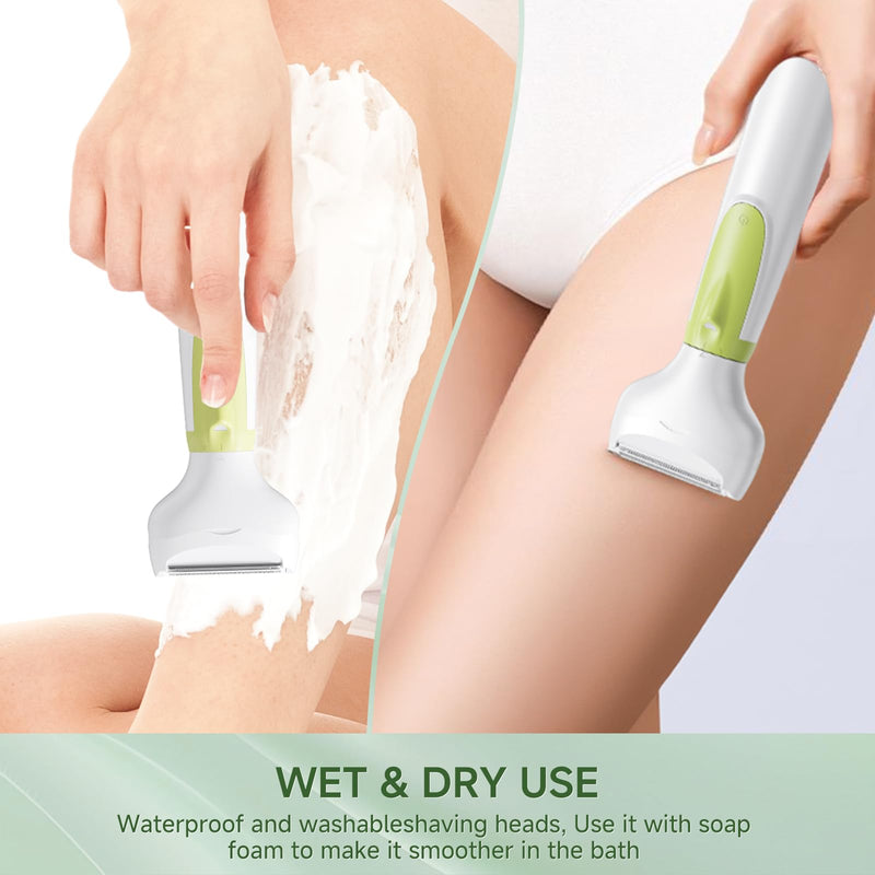 [Australia] - Electric Razors for Women, 4-in-1 Painless Shaver for Face, Bikini, Body & Underarms, Waterproof Cordless Foil Shaver for Wet/Dry Use with LED Light, USB Charging, Travel Bag 