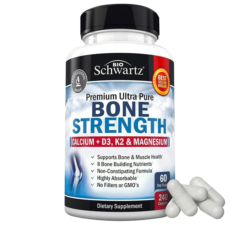 BioSchwartz Bone Strength Mineral Supplement with Calcium and Magnesium (2 Month Supply) Plus Daily Multivitamin for Women 50 & Over (1 Month Supply)