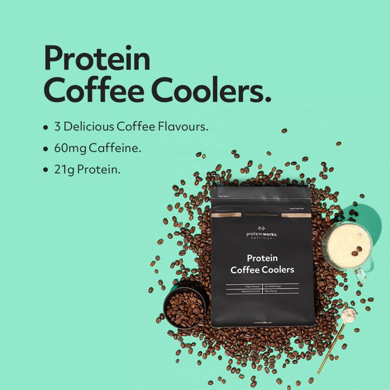 Protein Works - Protein Coffee Coolers | 22g Protein, 120mg Caffeine | Protein Coffee Powder | 16 Servings | Matcha Latte | 500g 500 g (Pack of 1)