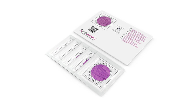 Pure Acidophilus Yogurt Starter - Pack of 5 Freeze-Dried Culture Sachets for Authentic Plain Yogurt (5 sachets) 5 Count (Pack of 5)