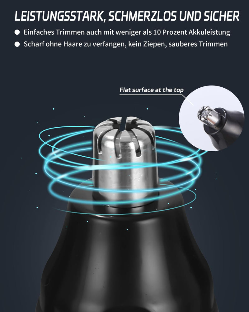 [Australia] - Nose hair trimmer for men, nose hair trimmer, USB rechargeable, nose hair trimmer for women, pain-free nose hair trimmer, ear hair trimmer (black2) basic model 