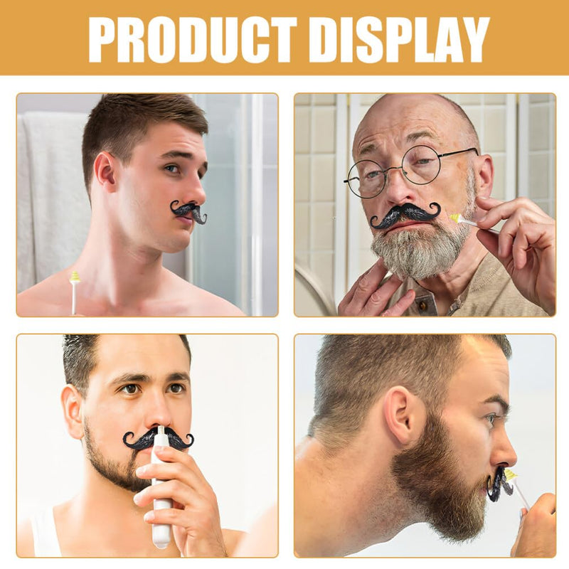 [Australia] - minkissy Nose Wax Kit 100 Pieces Nose Hair Removal Waxing Mustache Beard Guard Artificial Wax Mustache Protective Sticker for Men Style A 1 Piece (Pack of 1) 