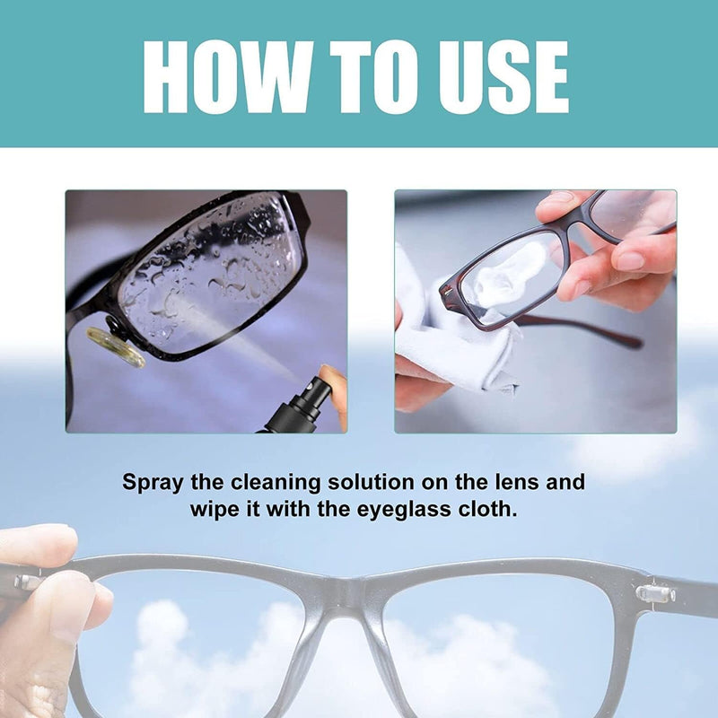 KXC Lens Scratch Removal Spray, Eyeglass Windshield Glass Repair Liquid, Repair Lens Glass Grinding Scratch, Eyeglass Glass Scratch Repair Solution, Glasses Cleaner Spray，Lens Scratch Remover. (3) 3