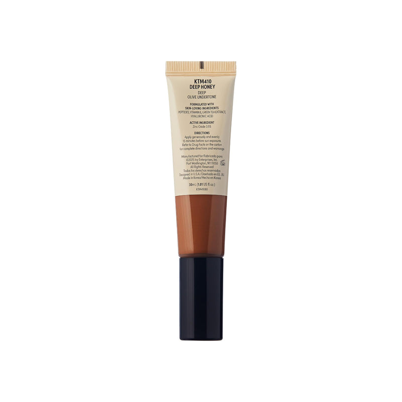 KISS NEW YORK Tinted Moisturizer with SPF 32 PA+++ (Deep Honey) 12 Hour Hydrating Sunscreen for Face, No White Cast for Dark Skin Tone, Natural Finish, Medium Coverage with Hyaluronic Acid, Vitamin E 1.01 Fl Oz Deep Honey