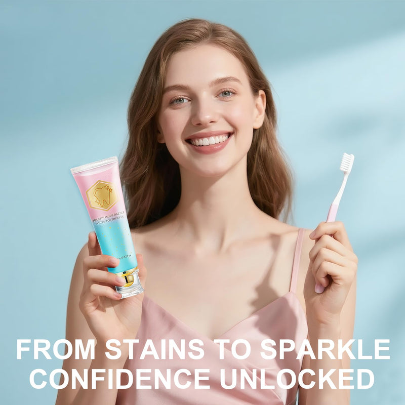 [Australia] - 2Pcs Niacinamide Whitening Toothpaste for Sensitive Teeth – Radiant Tooth Paste for Deep Stain Removal, Enamel Safe & Fresh Breath – Teeth Whitening Toothpaste with Gentle Natural Care, 3.5oz 
