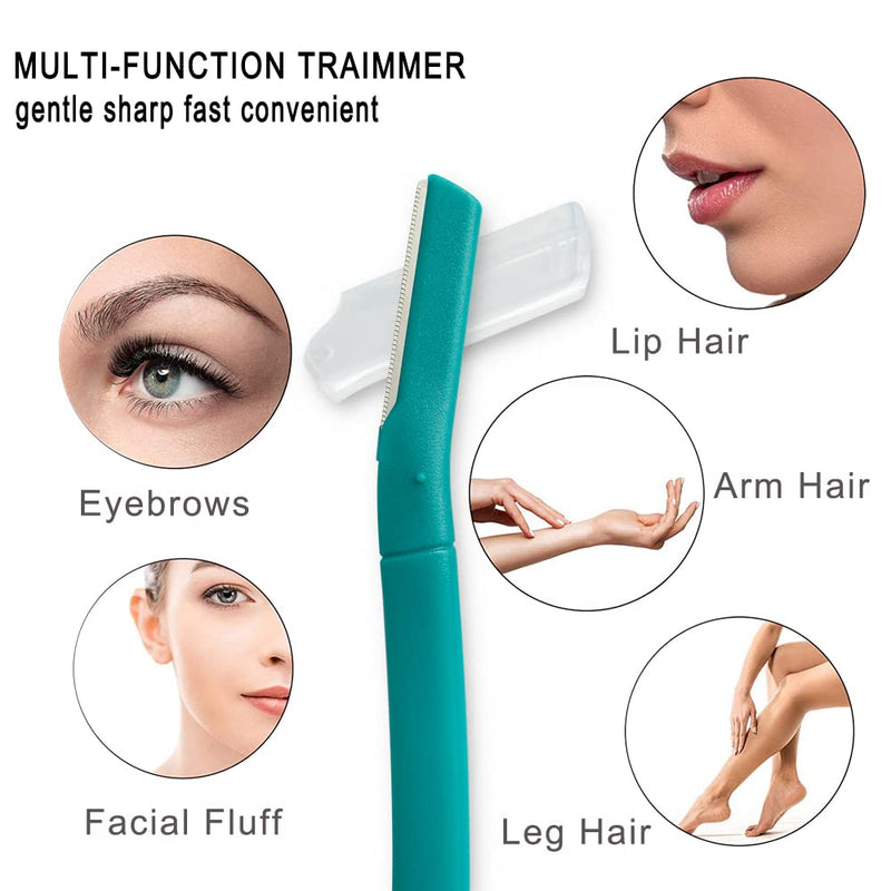 [Australia] - Eyebrow Face Razor - Eyebrow Hair Trimmer and Shaver with Protective Cover Dermaplaning Razor Tool for Women 6-count 