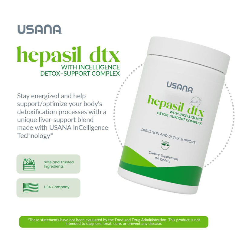 [Australia] - USANA Hepasil DTX with InCelligence Detox-Support Complex for Comprehensive Liver Support* - 84 tablets - 28 Day Supply 