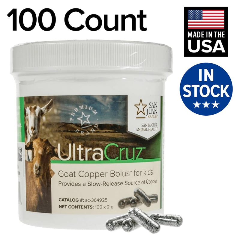 [Australia] - UltraCruz - sc-364925 Goat Copper Bolus Supplement for Kid Goats, 100 Count x 2 Grams 