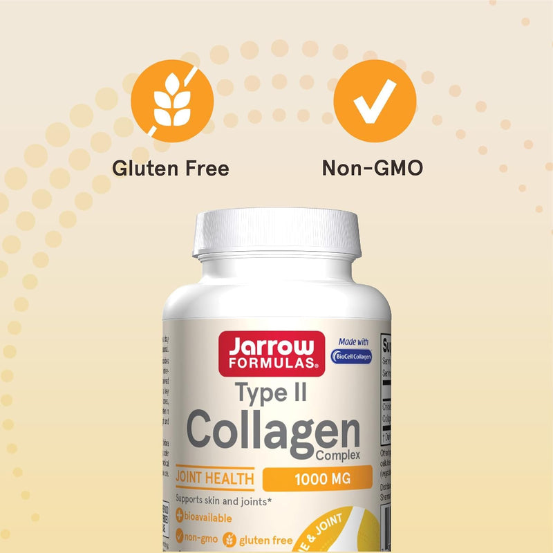 Type II Collagen Complex 1000 mg Supplements, Supports Skin and Joint Health, 60 Capsules, 30 Day Supply