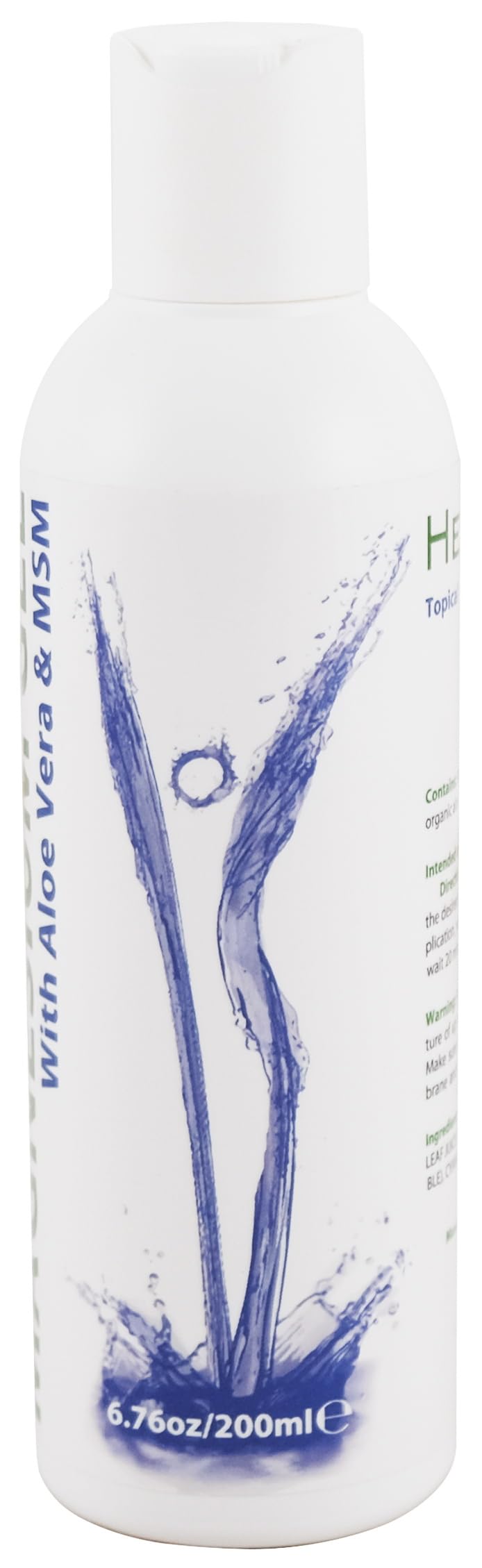 1x Magnesium Gel with Aloe Vera & MSM | 6.76 Oz - 200 ml | Pure Magnesium Chloride | Organic Aloe Vera | Soothes and Relaxes Muscles | Heiltropfen®