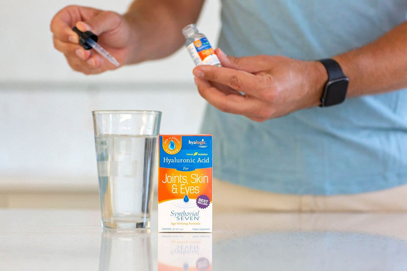 [Australia] - Hyalogic Synthovial Seven - Oral Hyaluronic Acid Supplement 1oz - Liquid HA Supports Skin, Joint, Eye, and Lip Hydration - Vegan, Gluten Free 1 Ounce Standard Packaging 