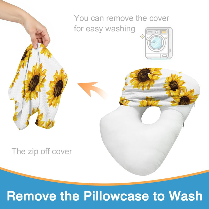 [Australia] - Ear Piercing Pillow with an Hole for Relief Ear Pain Side Sleepers,Cotton and Polyester Hole Pillow,Washable Ear Guard Pillow Ear Piercing Pillow-9 