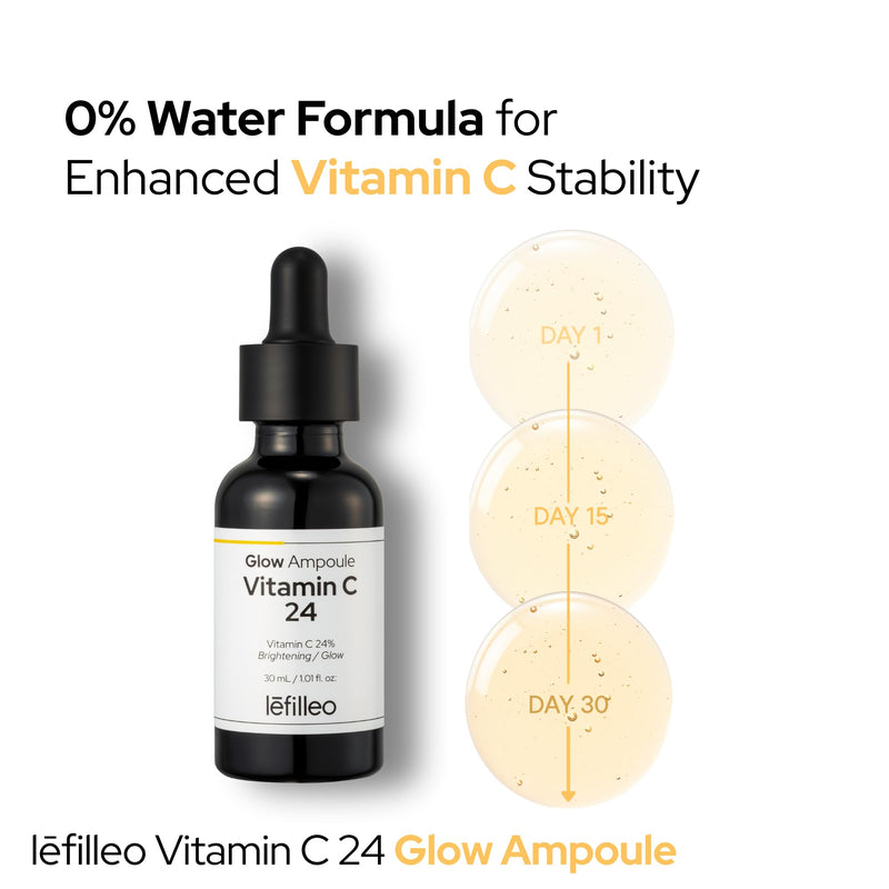 Vitamin C 24 Glow Ampoule | Radiance, Tone Up Care | 24% Vitamin C Complex, Glutathione & Tranexamic Acid | Korean Skincare Serum | 30 mL / 1.01 fl.oz