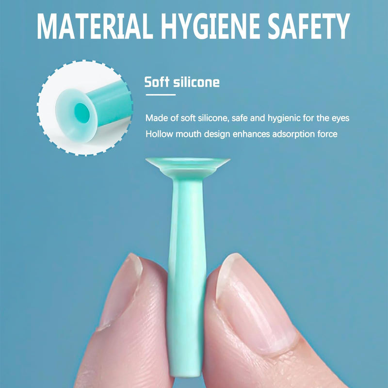 [Australia] - Hshenjhu Set of 5 Contact Lens Removers, Contact Lens Sucker with Storage Case, Green Contact Lens Removal with Tweezers, Contact Lens Remover, for Hard and Soft Contact Lenses Home Travel 