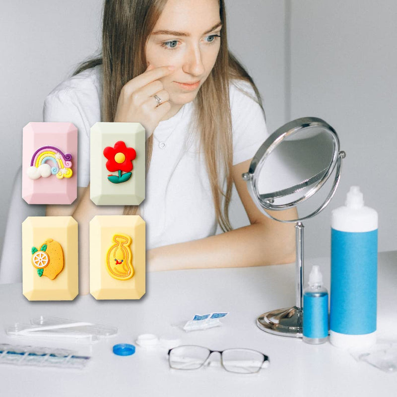 [Australia] - FEZ 4 pieces contact lens case contact lenses tweezers contact lens container contact lens case contact lens case contact lens accessories 