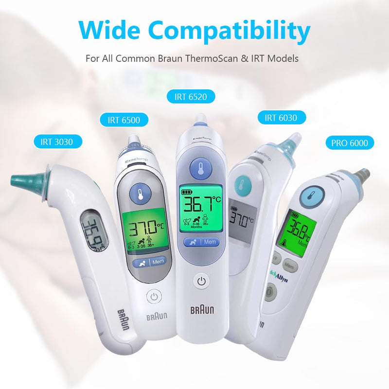 [Australia] - ACWOO Set of 100 for Braun clinical thermometer protective caps, clinical thermometer ear protective cover, replacement protective caps, for all Braun Thermoscan ear thermometers and other types of digital thermometers 100 pieces 