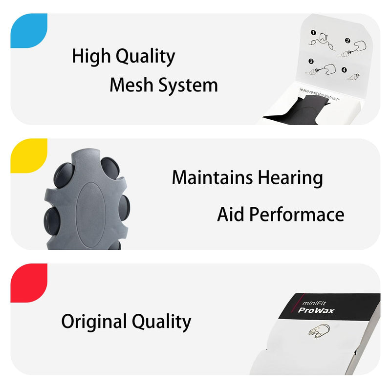 Wax Guards for Oticon ProWax MiniFit Hearing Aid Supplies Replacement Wax Filters, Oticon Hearing aid Supplies (3 Packs/ 18 Pcs) 3