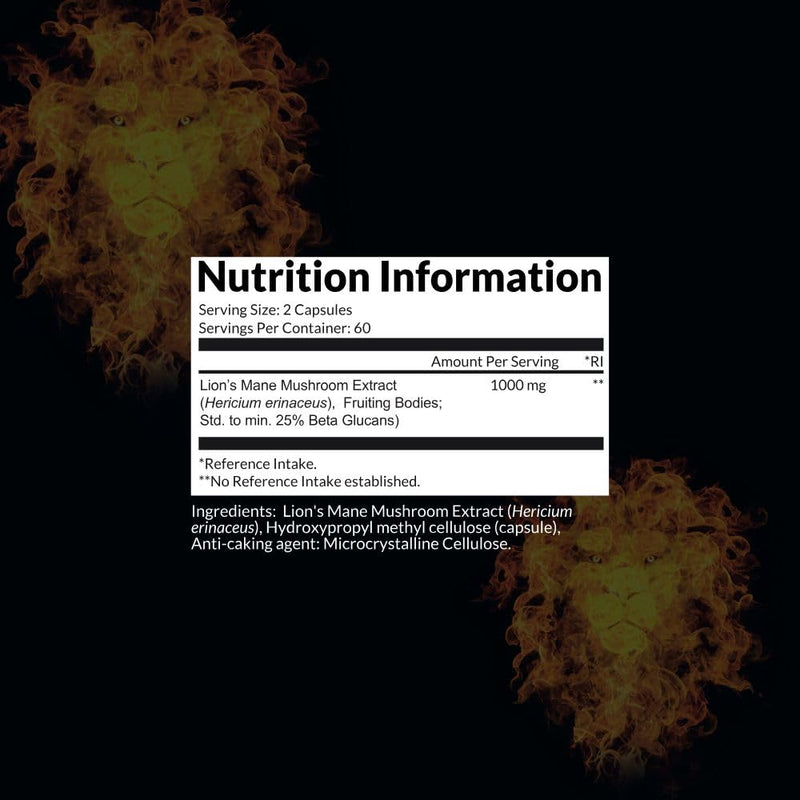 Intelligent Labs Lion’s Mane Mushroom Extract, from the Fruiting Bodies of Hericium Erinaceus, 1000mg per Serving, 120 Capsules, Mycelium and Grain-Free