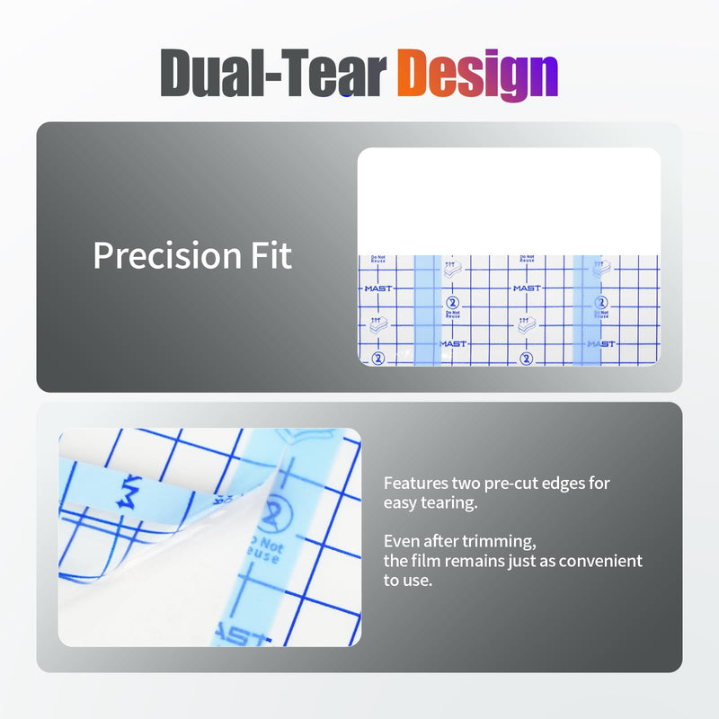Mast Tattoo Cover Ultra Large Roll - Thin 8" x 33 Yard Waterproof Transparent Film for Tattoo Aftercare Initial Healing & Skin Protection Breathable Adhesive Bandage Wrap
