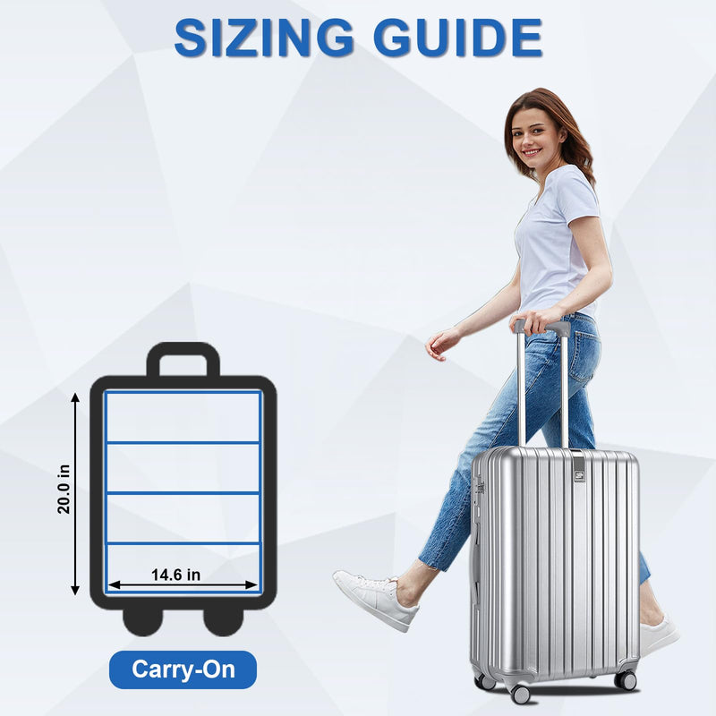 Olosar Suitcase Organizer, Travel Luggage Organizer Portable Hanging Travel Shelves Collapsible Hanging Packing Cubes for Carry on Suitcase Medium Navy blue-M