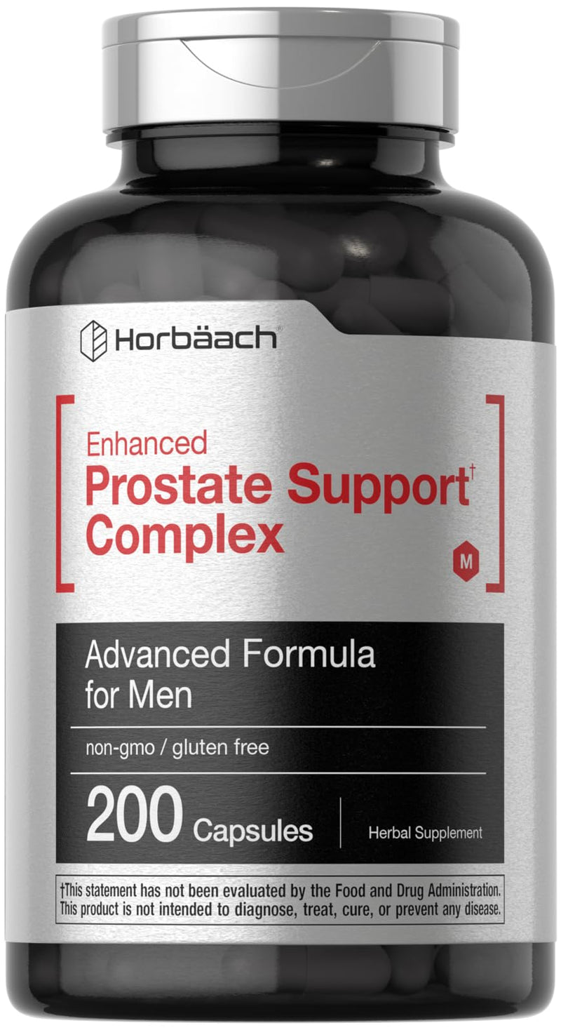 [Australia] - Horbaach Prostate Supplement for Men | 200 Capsules | Enhanced Complex with Saw Palmetto, Pygeum, Stinging Nettle | Non-GMO and Gluten Free 