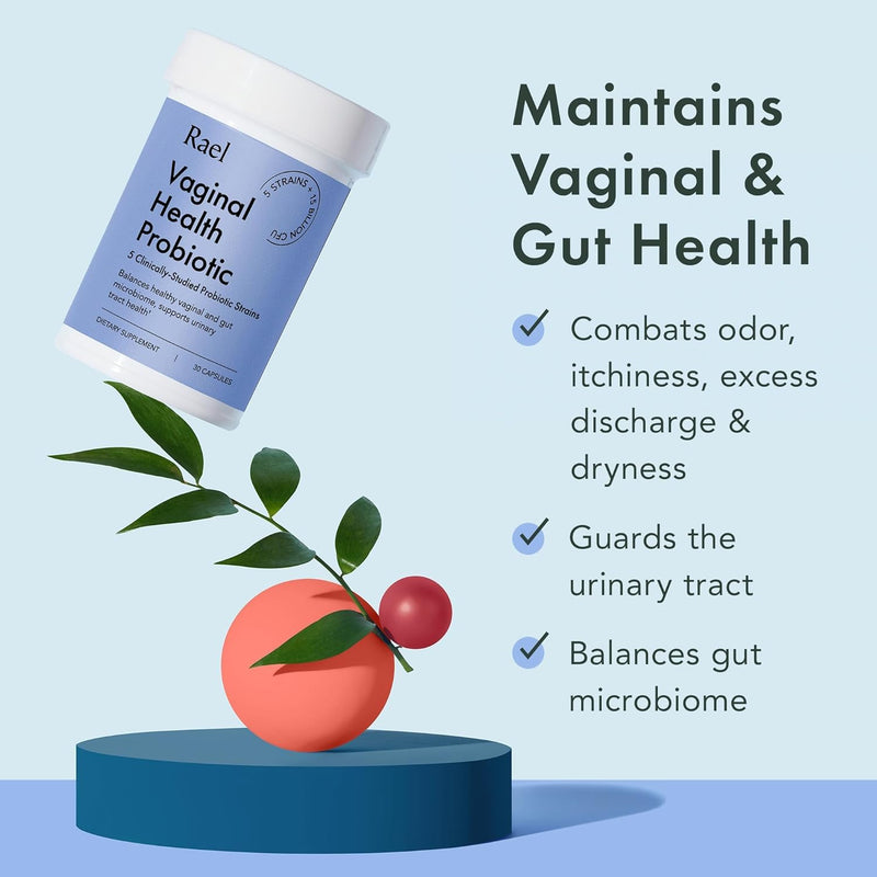 Rael Supplement for Women Bundle - Probiotics, Digestive Enzymes, Urinary Tract Health (30 Day Supply) & PMS Supplement (28 Capsules)