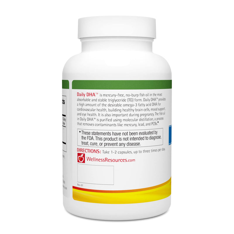 [Australia] - Wellness Resources Daily DHA - Highest Potency & Purity DHA Fish Oil in TG Form (180 Capsules) 180 Count (Pack of 1) 