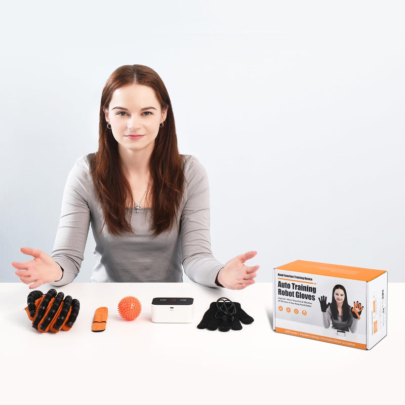 [Australia] - Rehabilitation Robotic Gloves, Portable Hand Therapy Gloves for Stroke, Hand Recovery Glove Equipment, Hand Exerciser for Arthritis, Finger Training, Cerebral Palsy Right Hand M 
