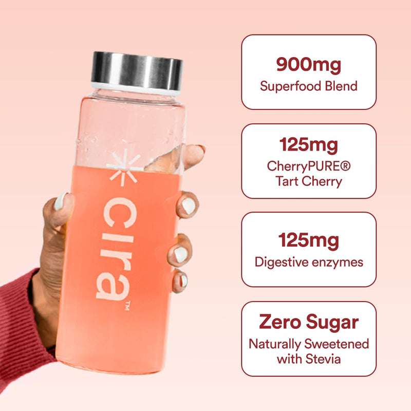 Cira Glow-Getter Reds Superfood Powder - Antioxidants & Polyphenols for Increased Energy & Gut Health - 30 Servings, Aloha Punch