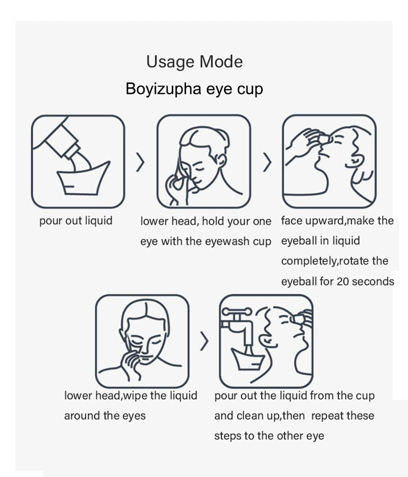 [Australia] - Boyizupha¬Æ 2 Pcs Silicone Eye Wash Cups for Eye Rinse,Cleansing with 1 Storage Container 