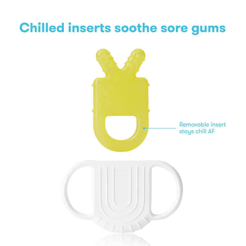 [Australia] - Frida Baby Teething Relief Not-Too-Cold-to-Hold Baby Teether | BPA-Free Silicone Teething Toys 4 in 1 Teether 