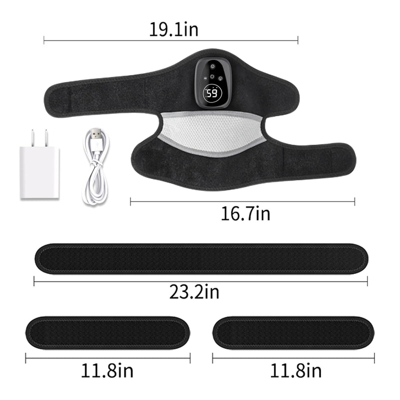 Red Light Therapy Device for Knee,Rechargeable Cordless 660nm&850nm Infrared Light Therapy Knee Massager with Vibration for Women Men, Heating Knee Brace for Joint Elbow Shoulder Muscle Pain Relief