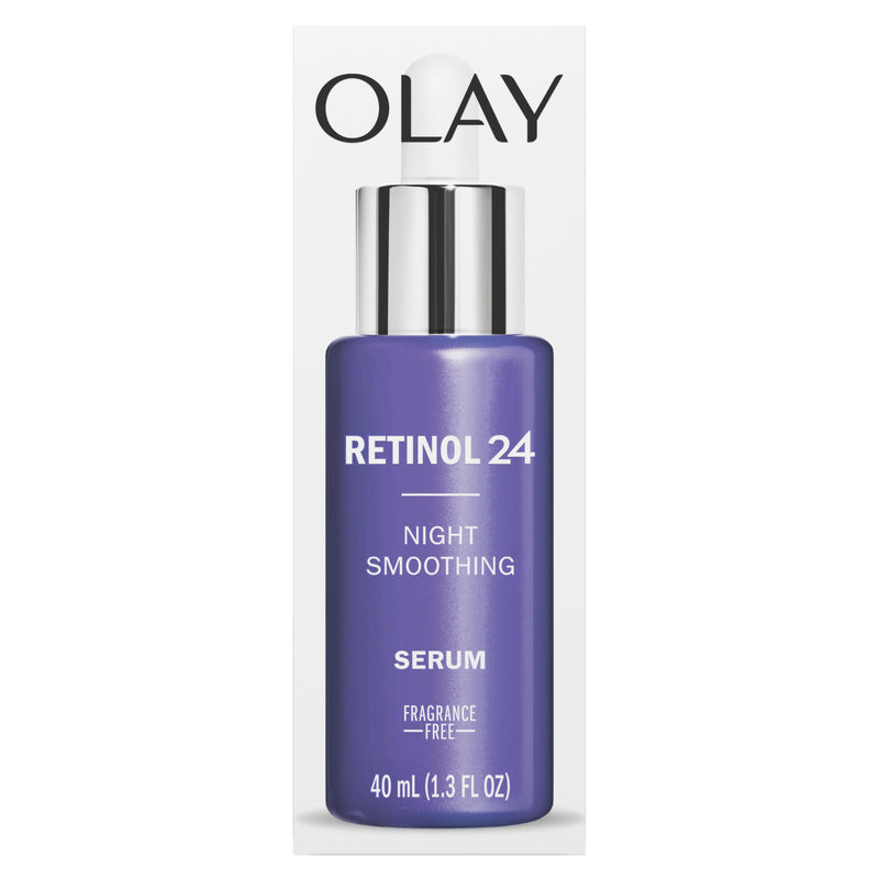 Olay Retinol 24 MAX Night Smoothing Serum, Fragrance – Free, 1.3 Oz 1.35 Fl Oz (Pack of 1)