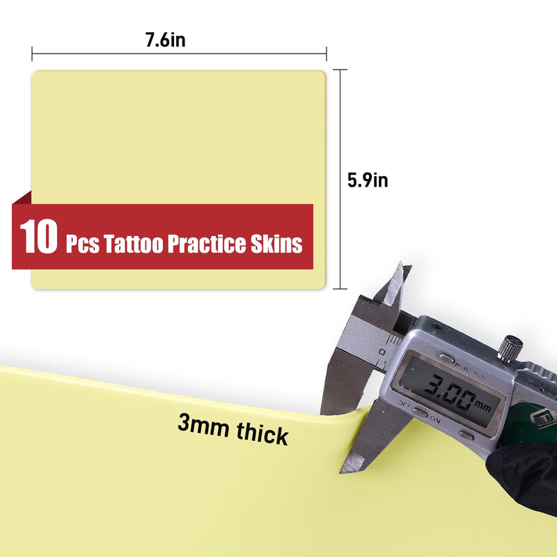 [Australia] - 3MM Tattoo Practice Skin with Transfer Paper - 40Pcs Tattoo Fake Skin and Stencil Paper Kit Includes 30Pcs Thermal Paper and 10Pcs Double Sided Practice for Beginners Complete Set 