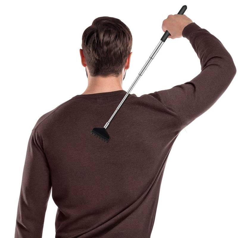 [Australia] - 6 Pack Extendable - Portable Telescoping Metal Back Scratchers/Hand Massager with Soft Rubber Handles for Thanksgiving, Birthday, Christmas Gifts 