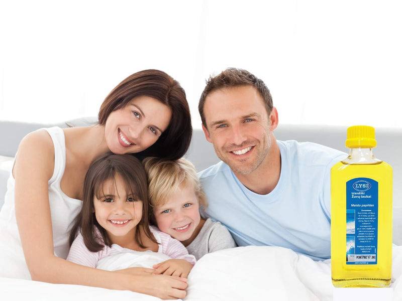[Australia] - Lysi Cod Liver Oil High In Omega 3 Natural Flavor 240 ml Liquid Supplement x 2 Bottles Made From FIsh In Iceland 
