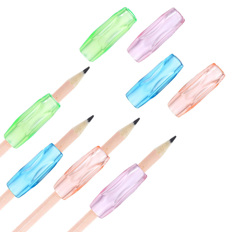 [Australia] - Pencil Grippers for Handwriting, 8PCS Silicone Pencil Grippers Relieving Fingers Fatigue Writing Aid Pencils Holder Comfort Cushion Grip Pencils Gripper Flexable Soft Corrective Finger Tool for Adult 