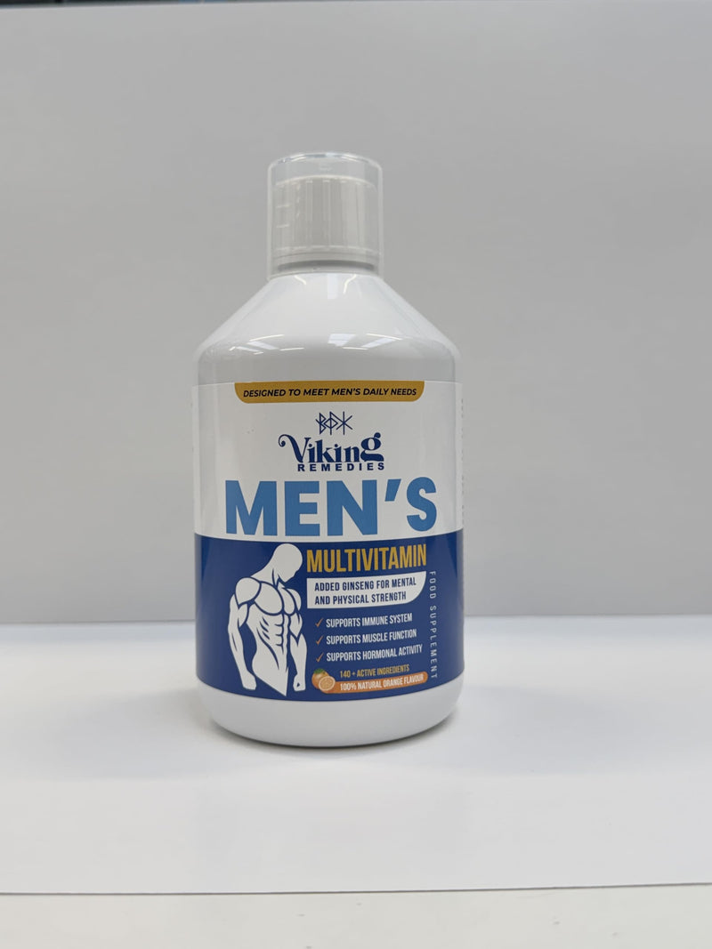Men’s Multivitamin Liquid – 500ml – Orange Flavour – 140+ Nutrients Including Vitamins, Minerals & Amino Acids – Made in Sweden