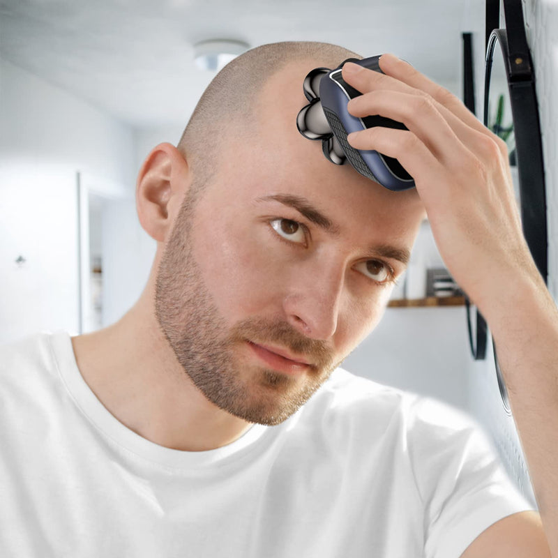 7 Blades Head Shaver Replacement Heads, Shaver Blade Heads Replacement for Electric Razor for Men Black