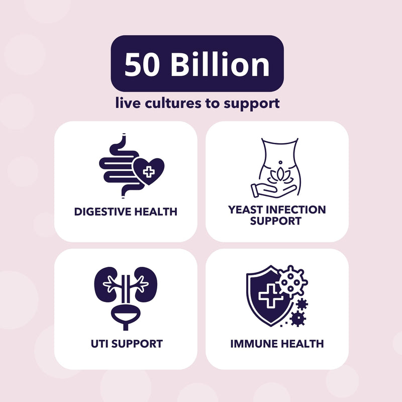 [Australia] - Probiotics for Women Vaginigal Health - Supports pH Balance, Vaginal, Urinary, & Digestive Health - 50 Billion CFU & 15 Unique Strains for Healthy Vaginal Odor & Vaginal Flora - Shelf Stable 60 Capsule 