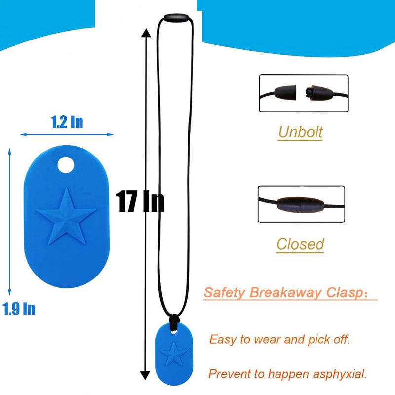 [Australia] - Sensory Chew Necklace by GNAWRISHING 10-Pack for Autistic, ADHD, SPD, Occral Motor Boys and Girls (Tough, Long-Lasting) 