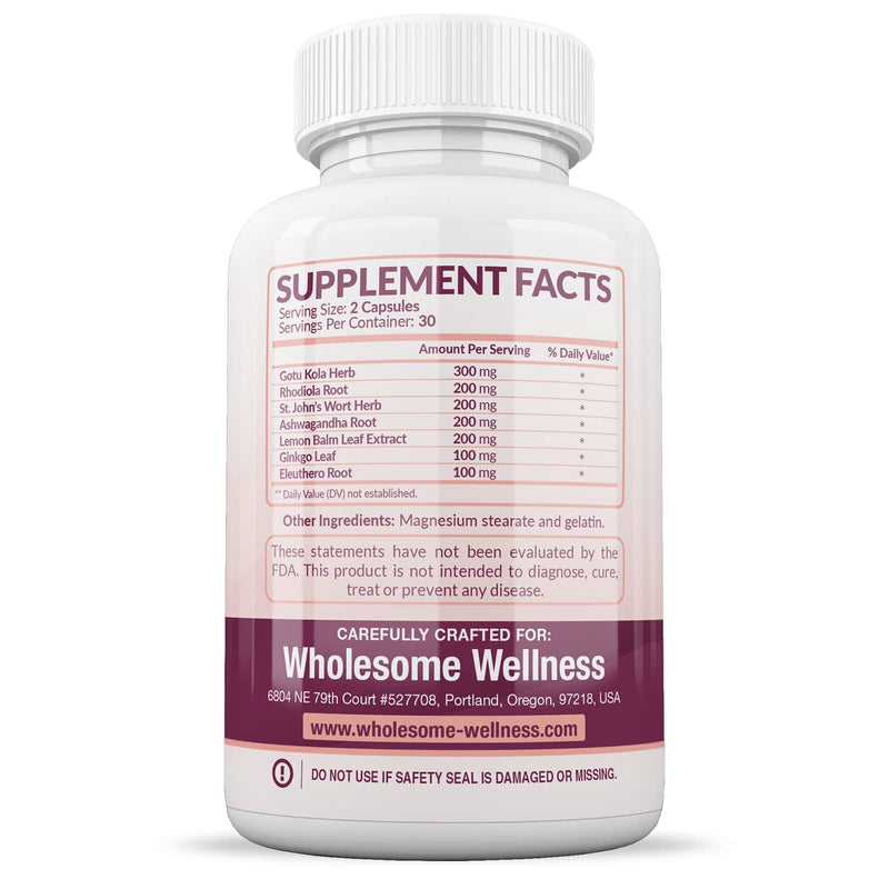 [Australia] - Wholesome Wellness Happy Formula Natural Formula Relief Supplement for Women & Men | 60 Capsules 