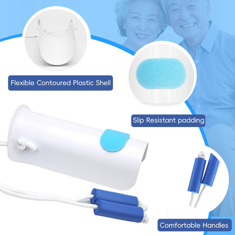 [Australia] - Sock Aid, Sock Aid Device for Seniors, Sock Helpers to Put on Your Socks with Foam Handles, Sock Assistant Device no Bending Easy On Easy Off, Sock Aide for Elderly, Pregnant, Diabetics（White） 1 Pack White 